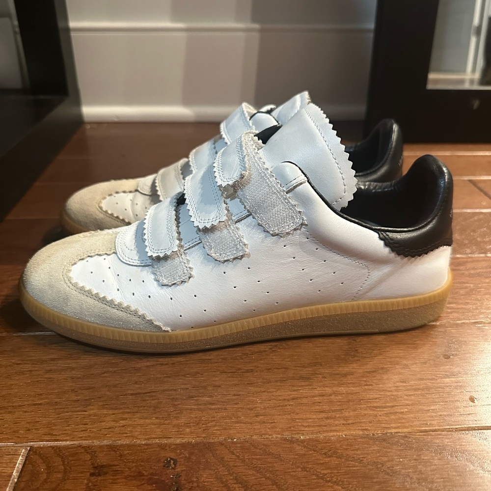 Isabel marant Beth grip strap leather sneaker